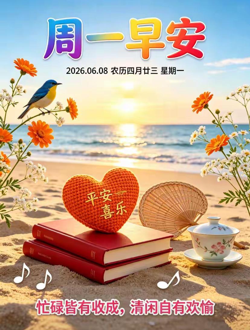 🌺2026./6.8.清欢静好，相知相惜🌺☘️🌸清风缓缓吹拂，晨光倾洒
