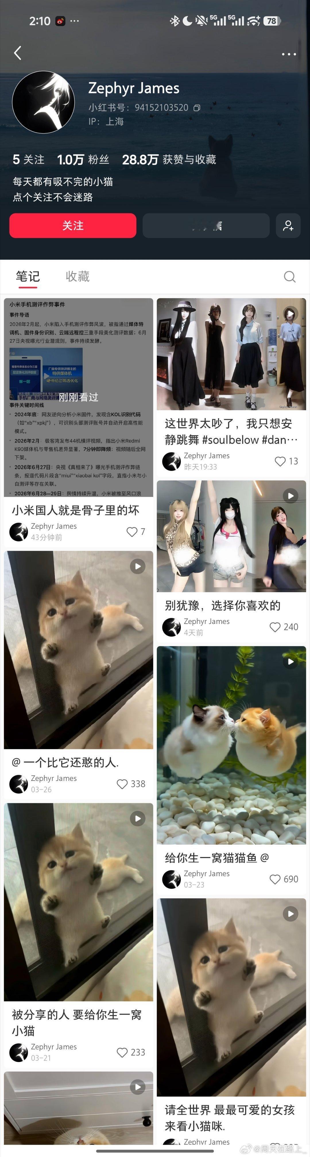 最近看来接到雷军黑稿的不少啊平时之前几百条发猫猫的然后突然来一条黑小米黑产这么赚
