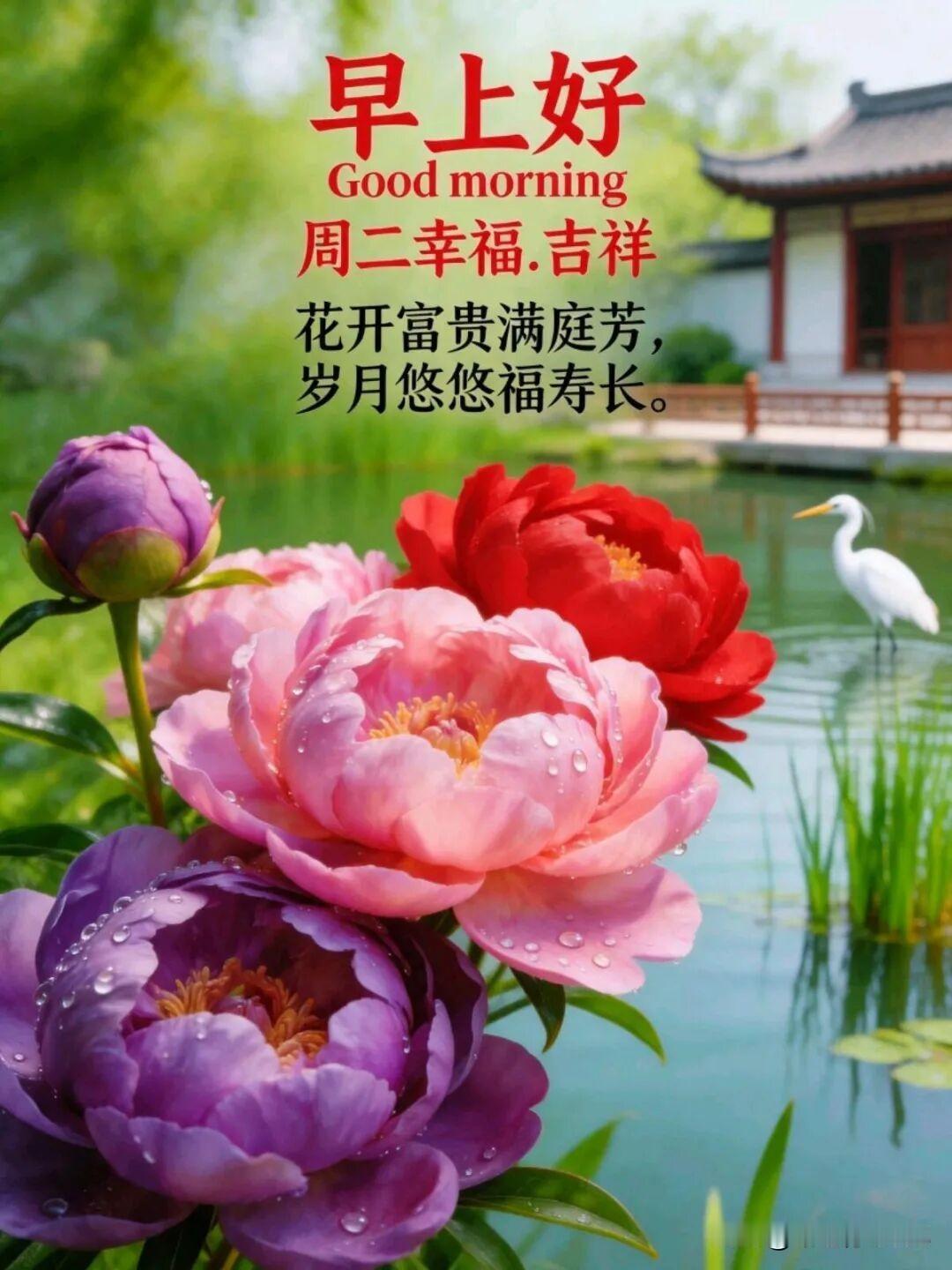新的一天开始了，周二早安推开窗就撞见温柔的晨光，微风轻轻拂过脸颊，