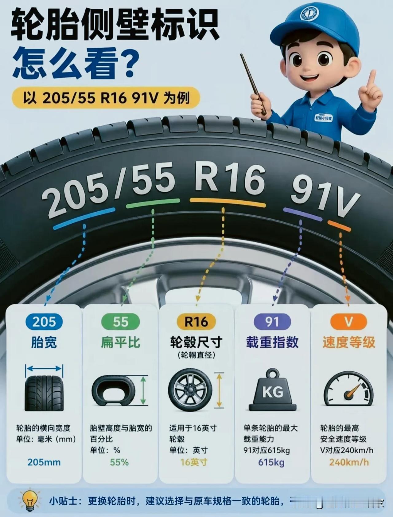 别再被轮胎坑了！一文看懂轮胎上的所有“暗语”，选胎换胎再也不被忽悠！你有没