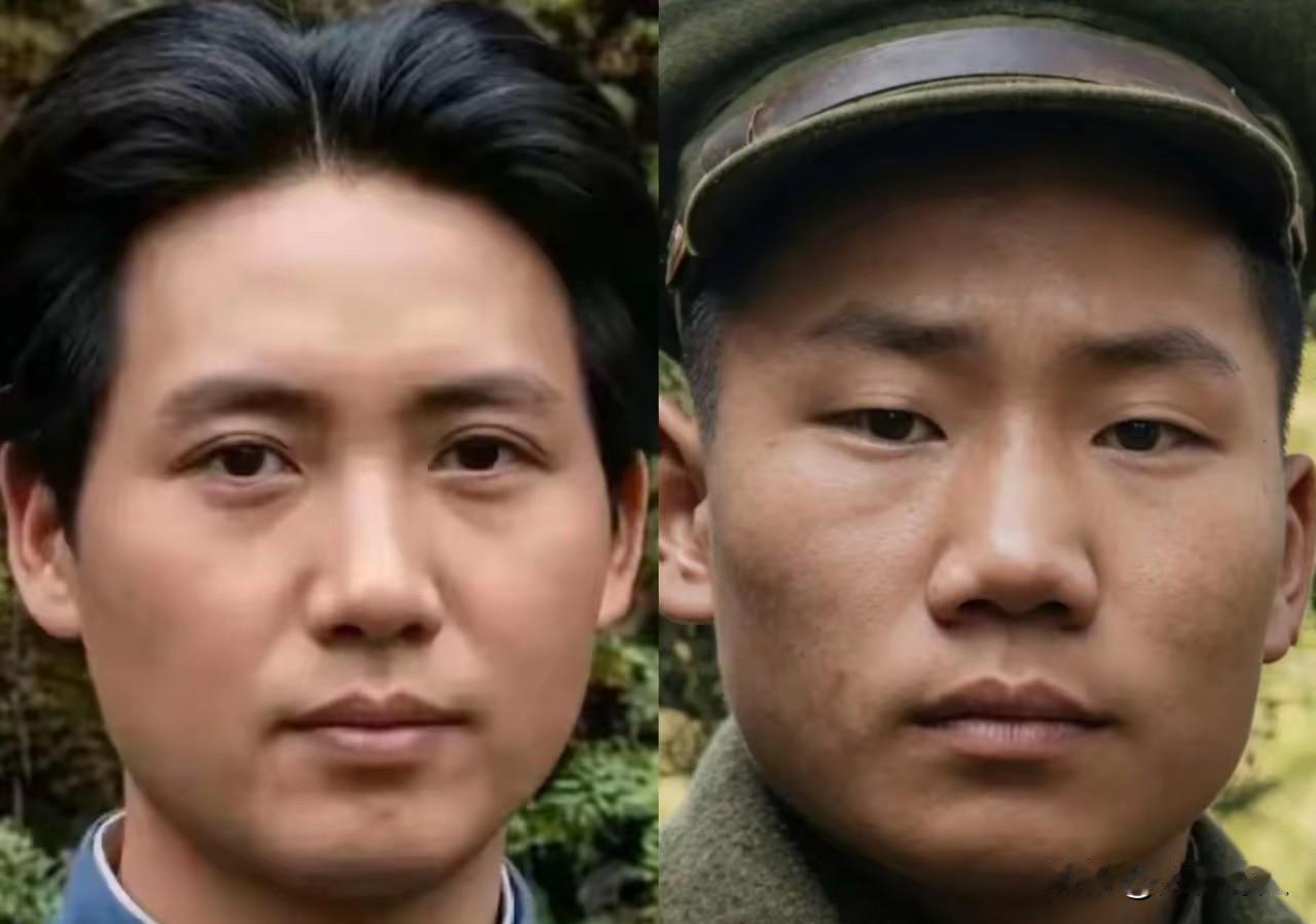 血脉里的传承：毛泽东与毛岸英的相似，不止是面容下图是毛泽东和儿子毛岸英的对比