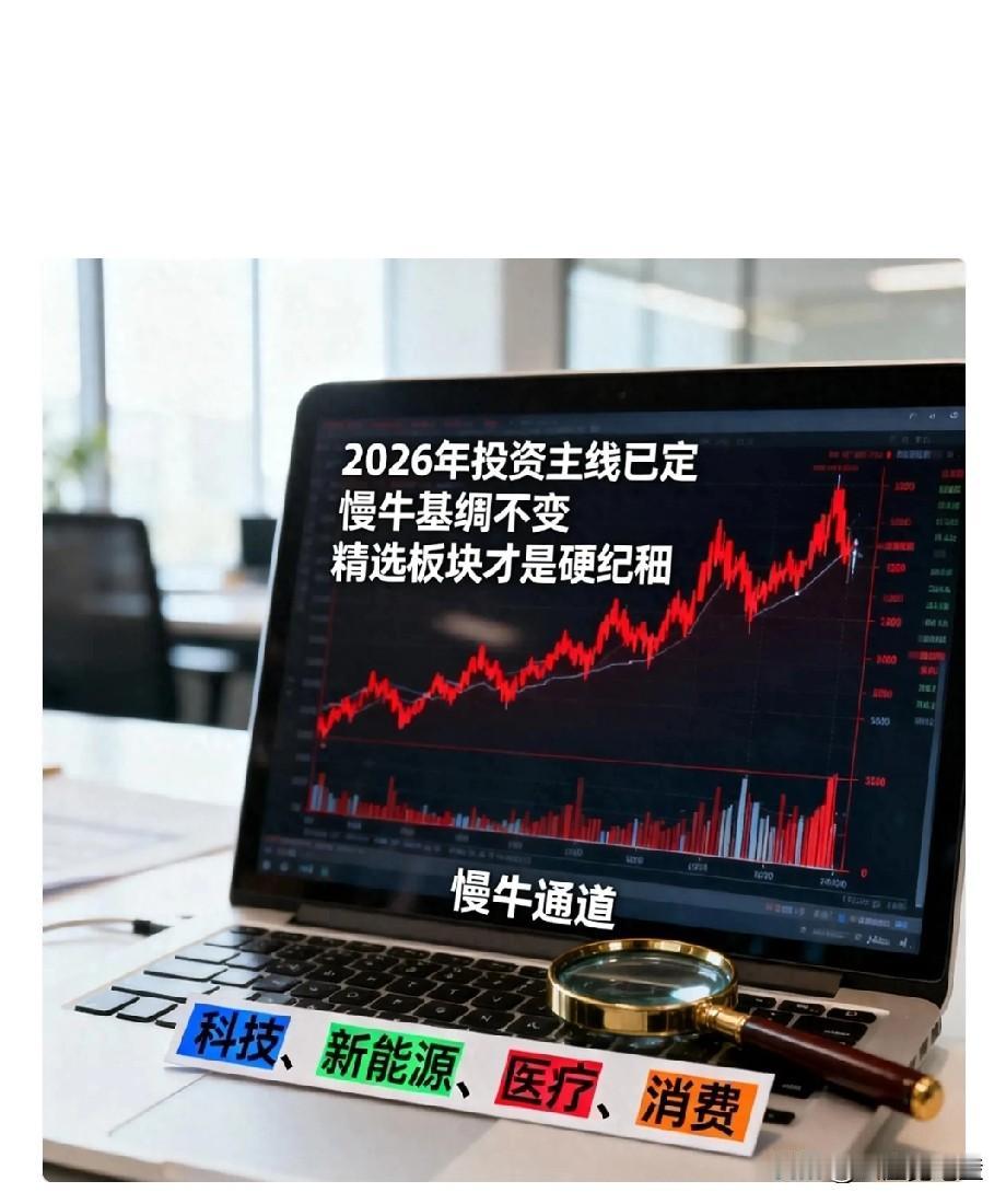 果然被我猜中了，昨晚和一个在券商内的朋友聊天，他说道：2026年的主线，根本不是