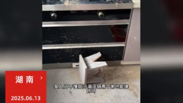 6月13日，湖南，一女子在家里煮绿豆粥时，突然灵机一动想到了用高压锅，随后她把绿