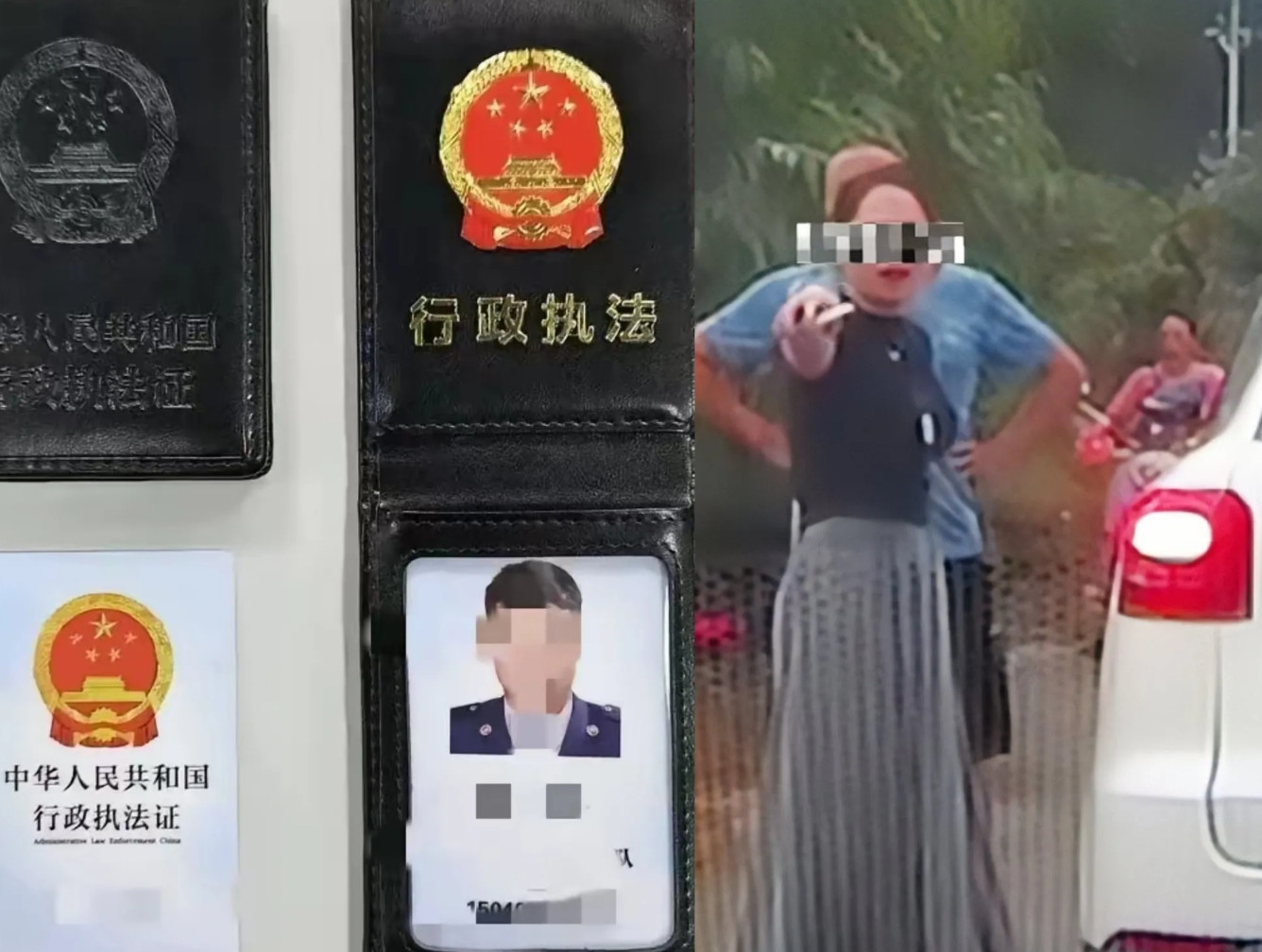 其实“亮证奔驰姐”有一点不容置疑，她的丈夫黎某是消防救援站的二级消防员，虽然消防