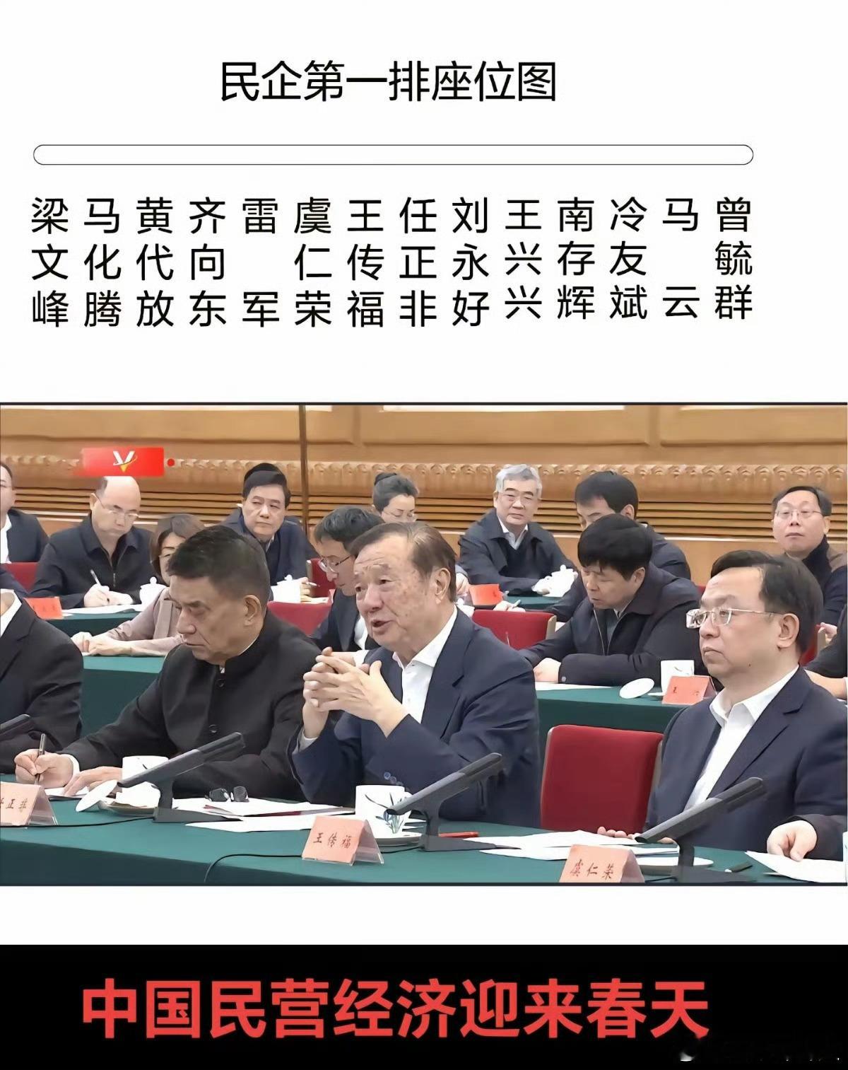 谁参加了这场最高规格的座谈会都是中国最优秀的民营企业家看看谁在第一排！