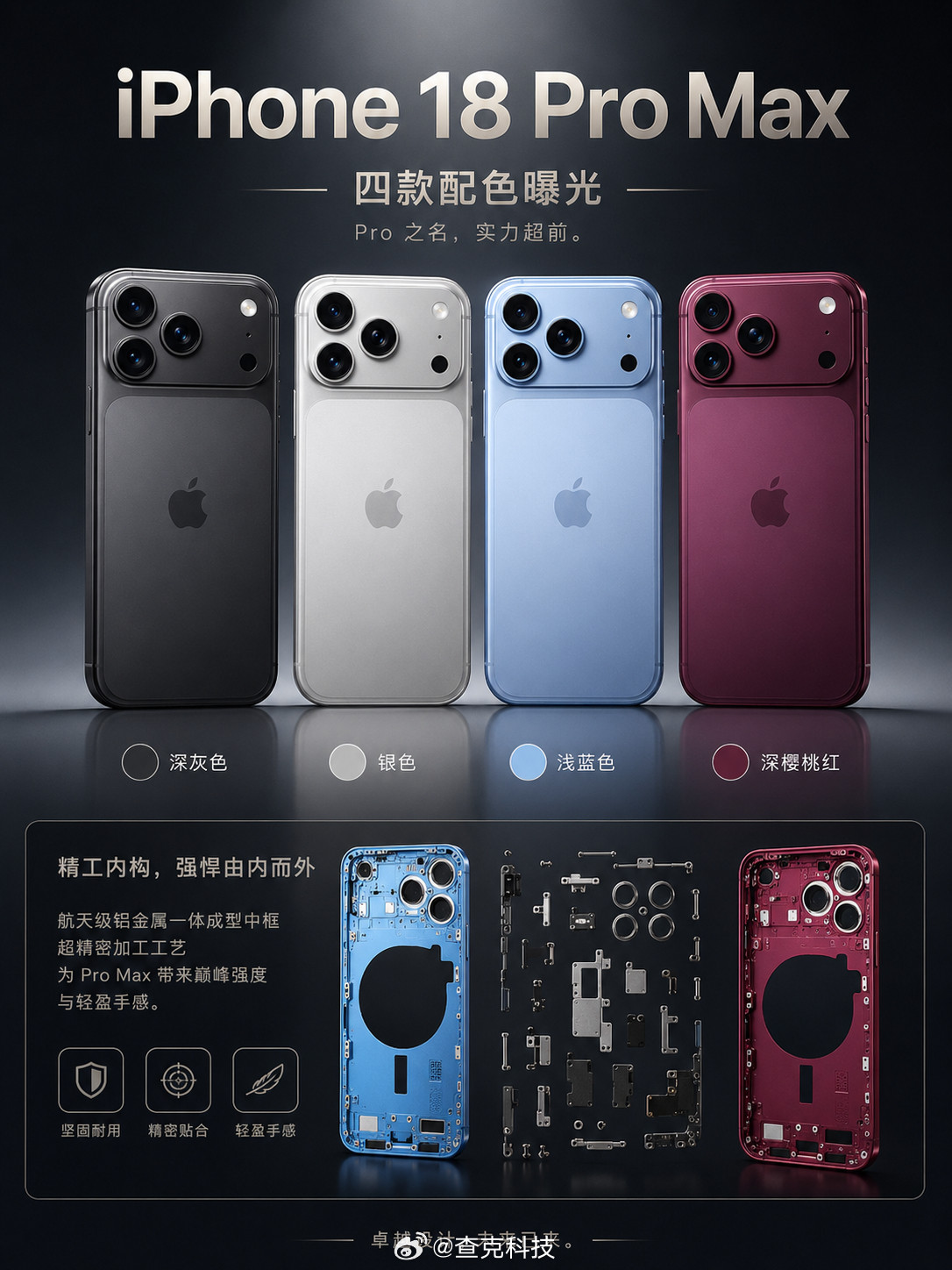 iPhone18ProMax配色iPhone18Promax的这4款配色基本