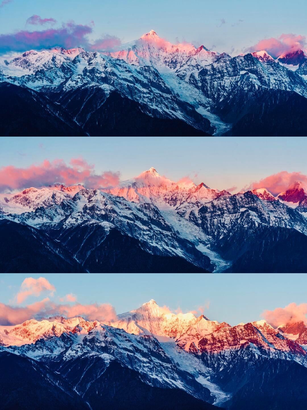 新年的第一场幸运如约而至！1月1日清晨，云南德钦梅里雪山迎来2026首场日照金山