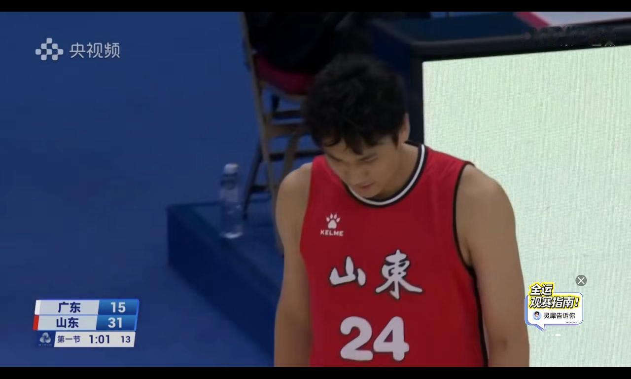 管子煜首节三分球5中5可能是偶然，广东队首节16:34，郑永刚，没法交待广东