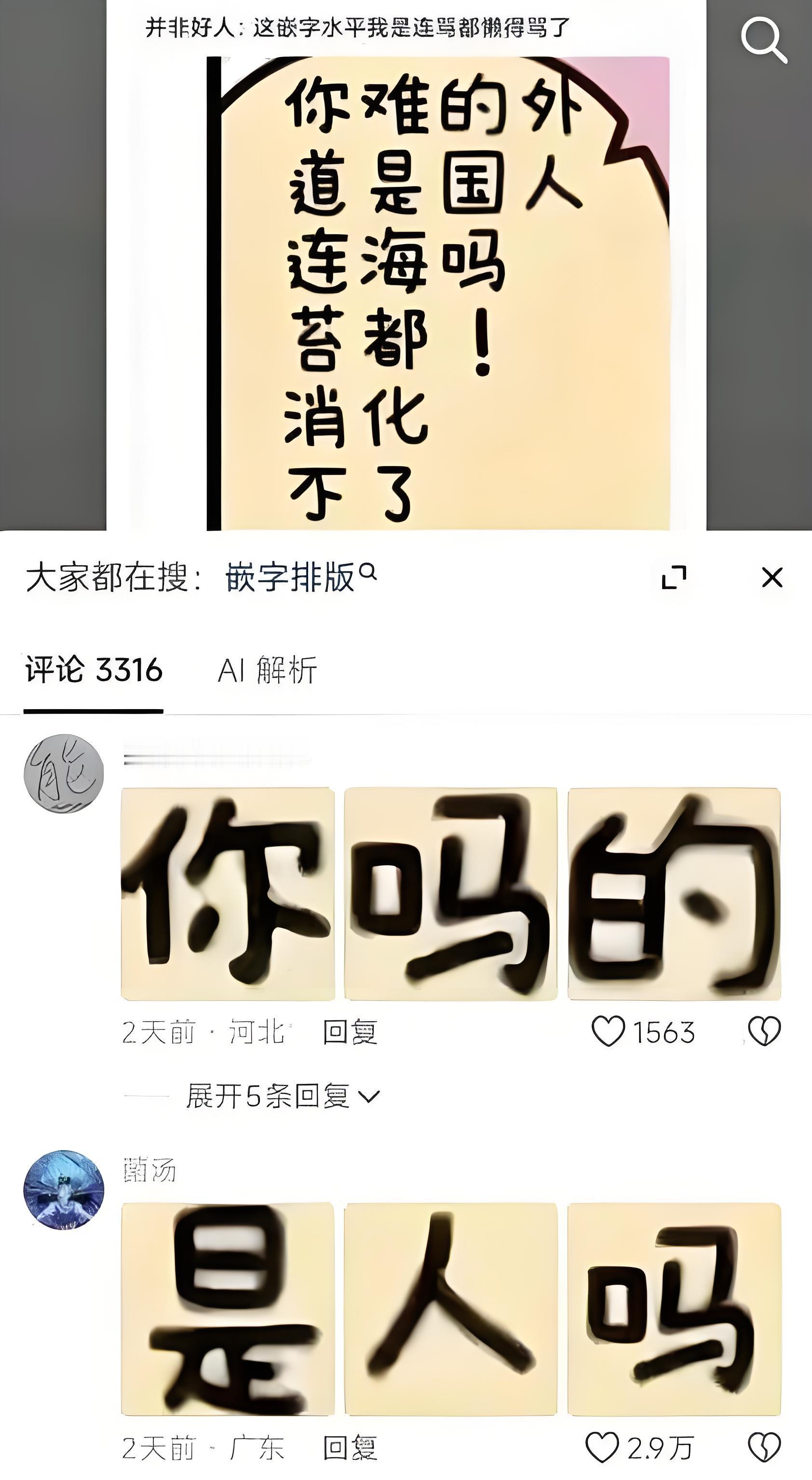 这嵌字看完评论终于看懂了（