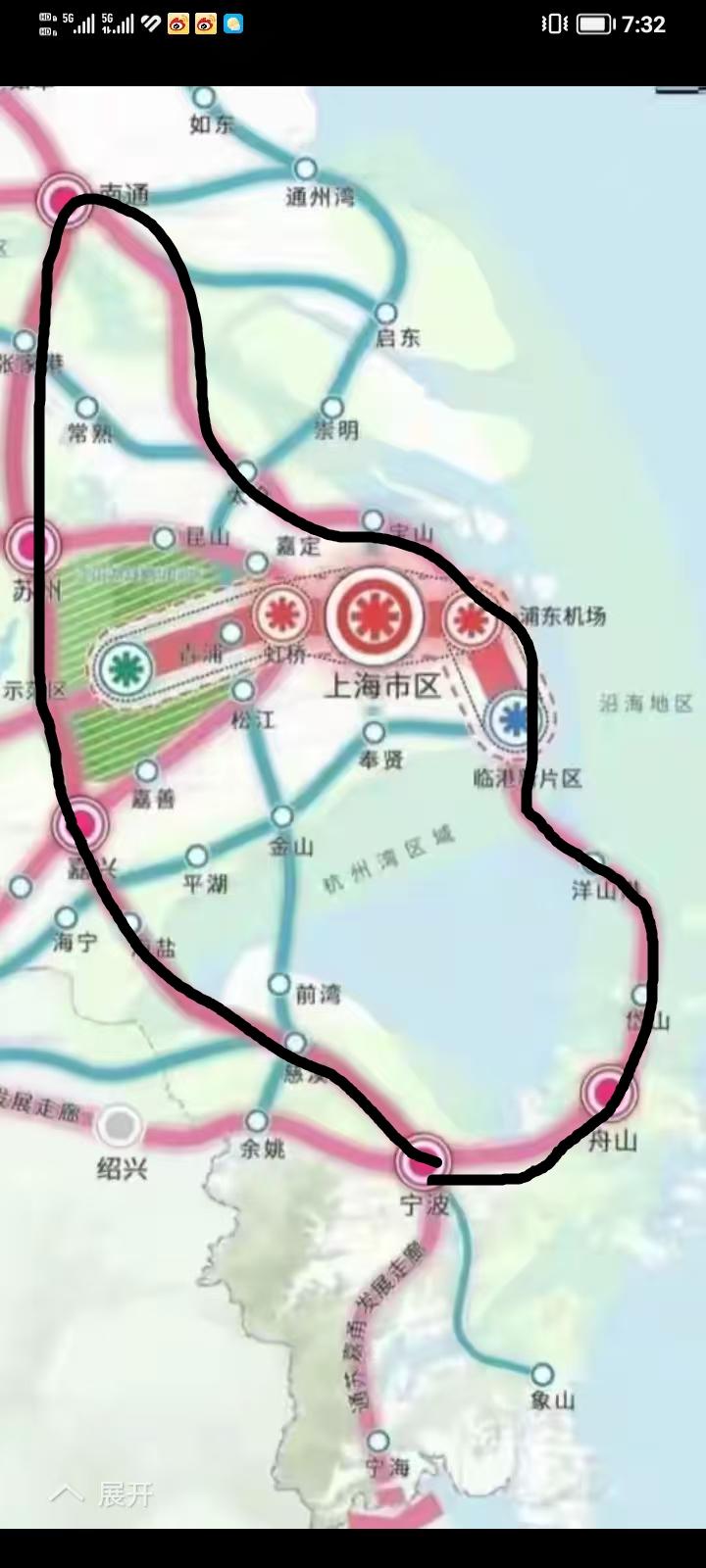 未来10年中国上海大绕线大交通！从上海东站到上海东站一个小时到达，出发上海东站