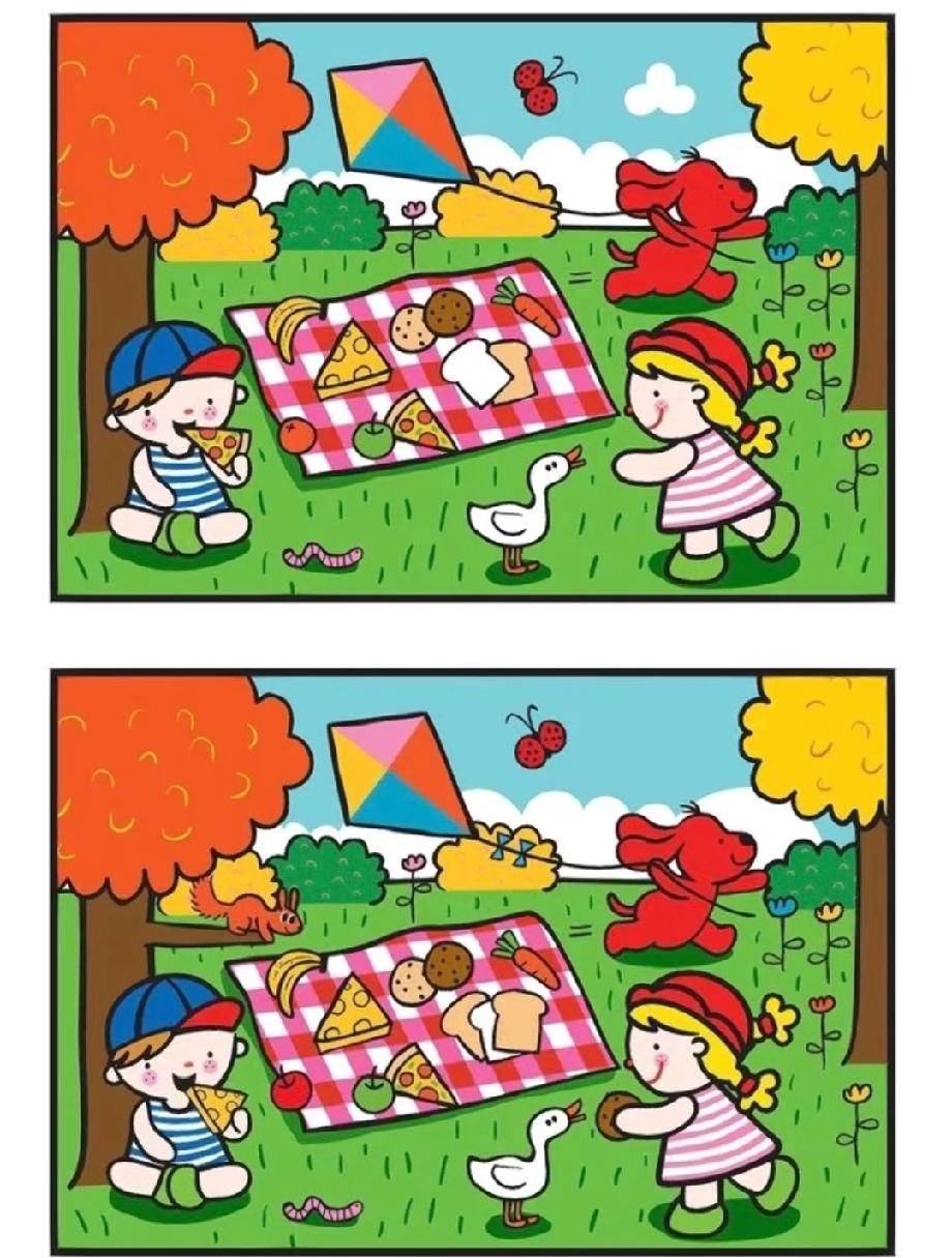 这找不同我看瞎了！野餐图里的细节太坑，我只找出2处，你能超过我吗？