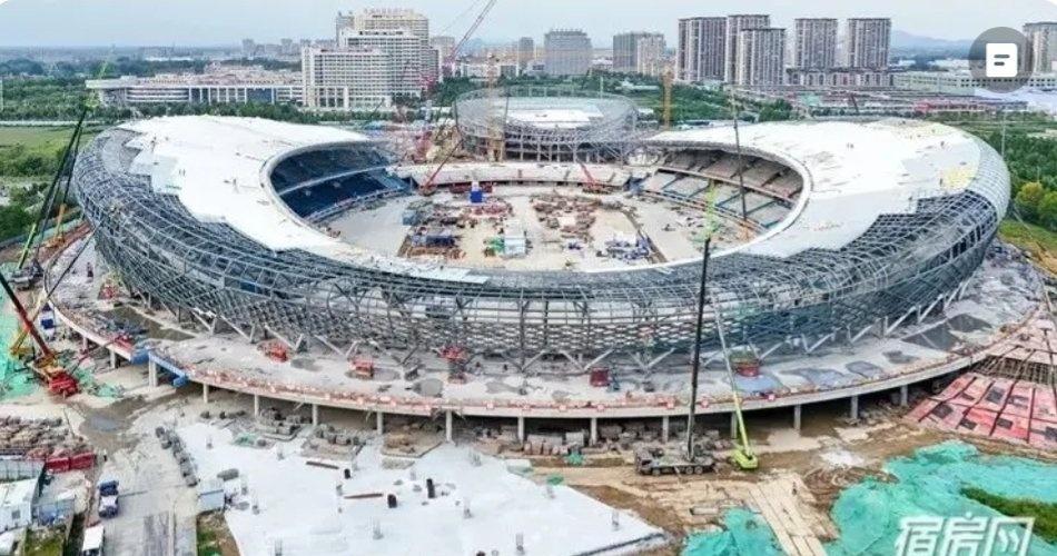 宿州奥体中心建设迎来蜕变高清俯瞰图呈现！作为宿州城市功能升级的重要地标、承载