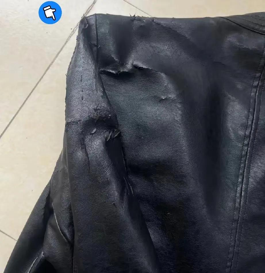 昨天洗衣服把老公那件宝贝皮衣直接扔进了洗衣机，等洗完拿出来一看，当场石化——好好