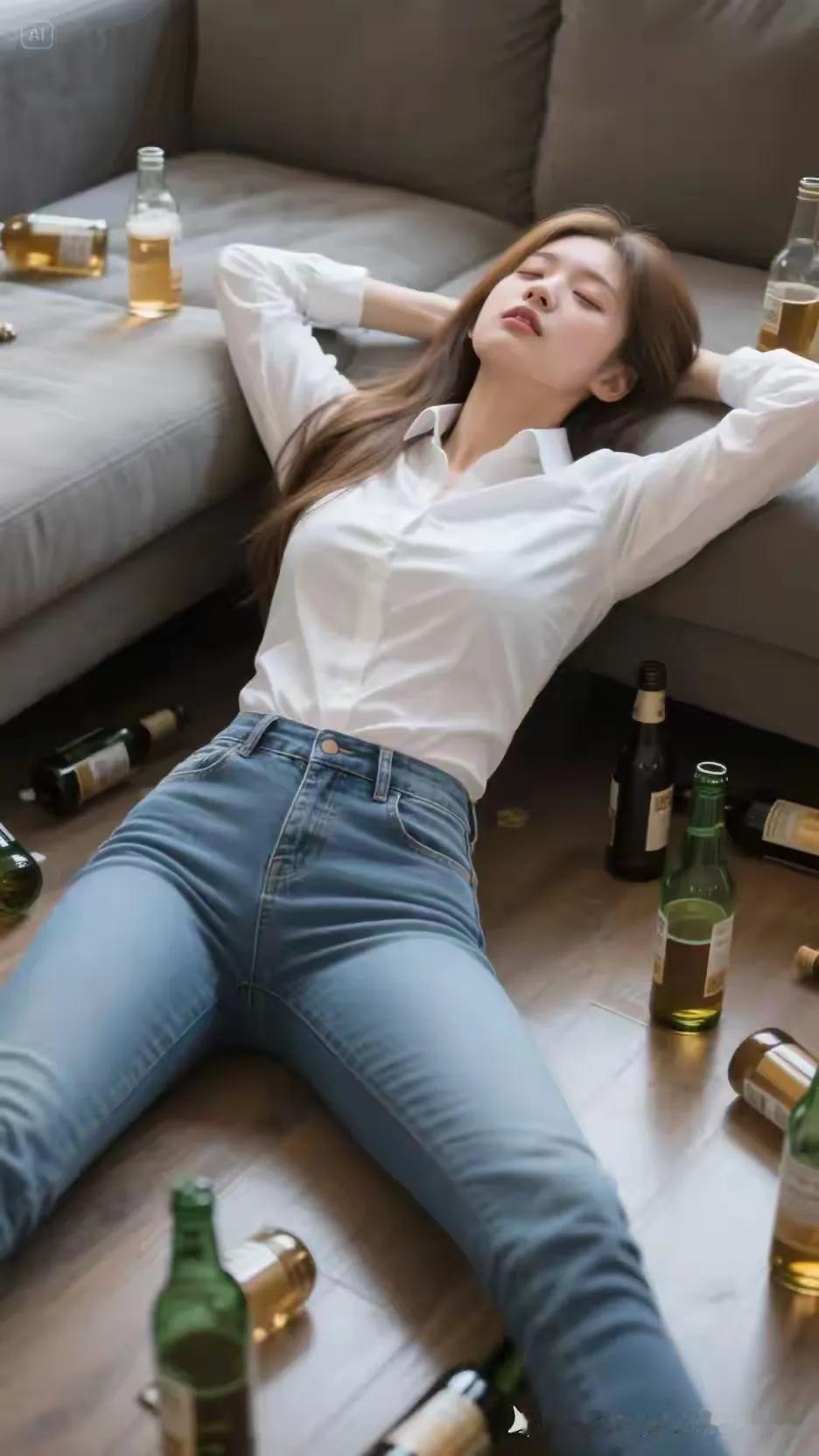 女人的烦恼一点也不比男人少，所以，女人偶尔喝醉一次也是可以理解的。