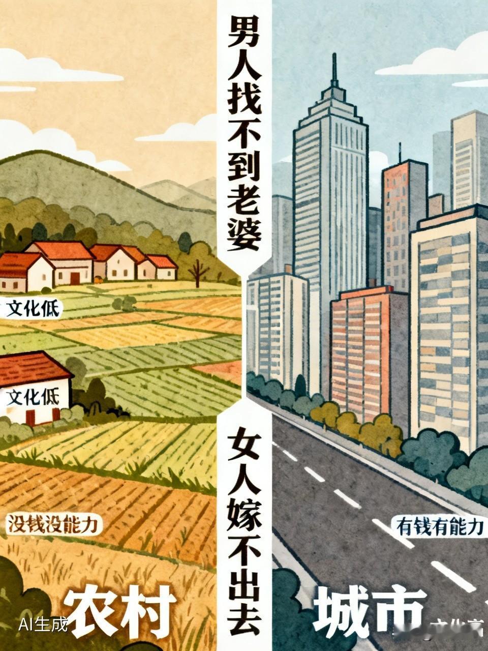 男人找不到老婆，和女人嫁不出去是两回事，男人找不到老婆是因为，你没有钱，没