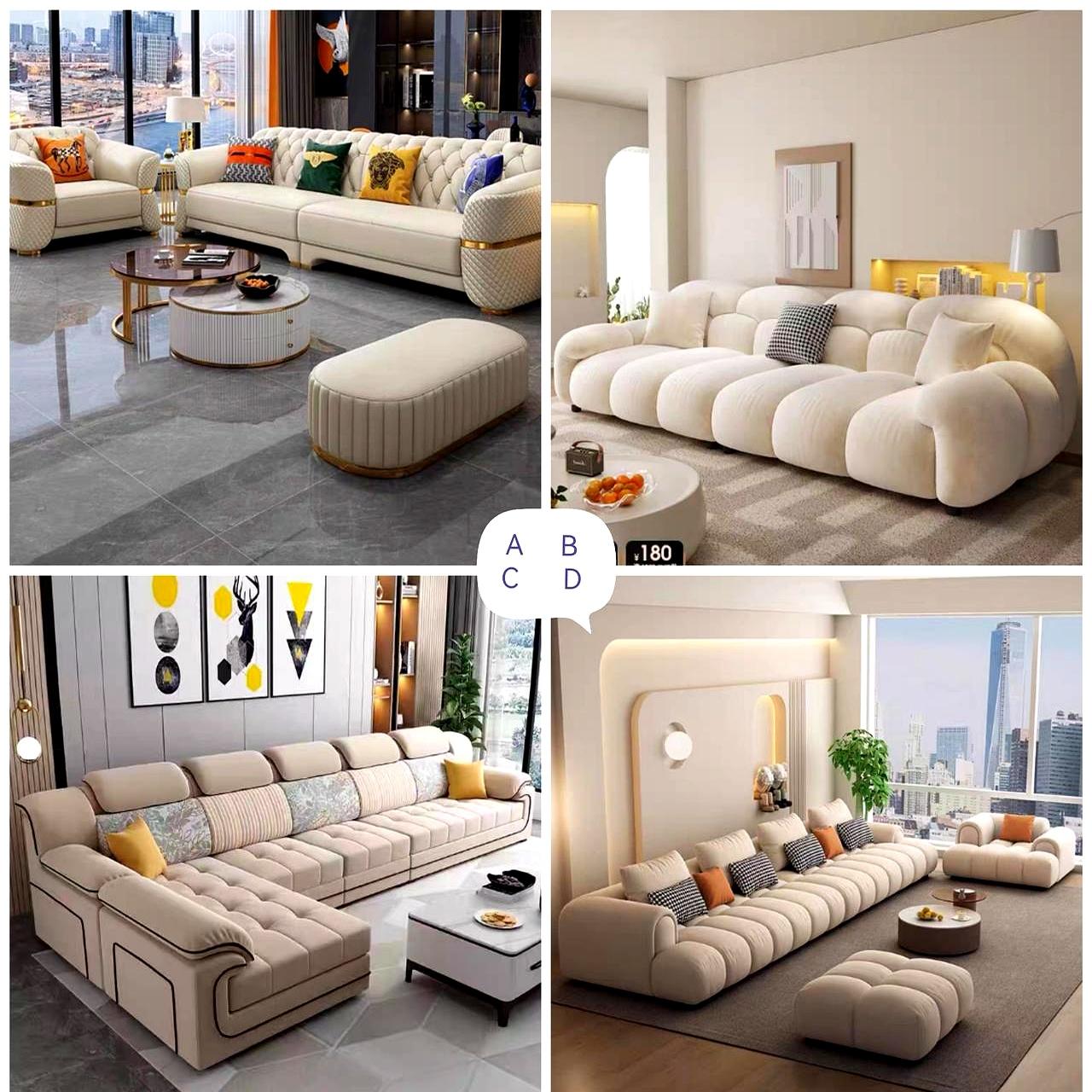 乔迁新居，你会选择下图那一套沙发。我总刷到这种帖子，点进去的人并不是真的