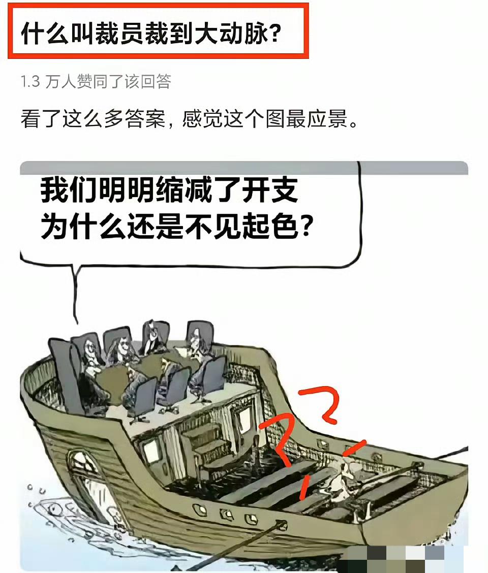 现在很多公司裁员后也没有起色走的都是做事的人