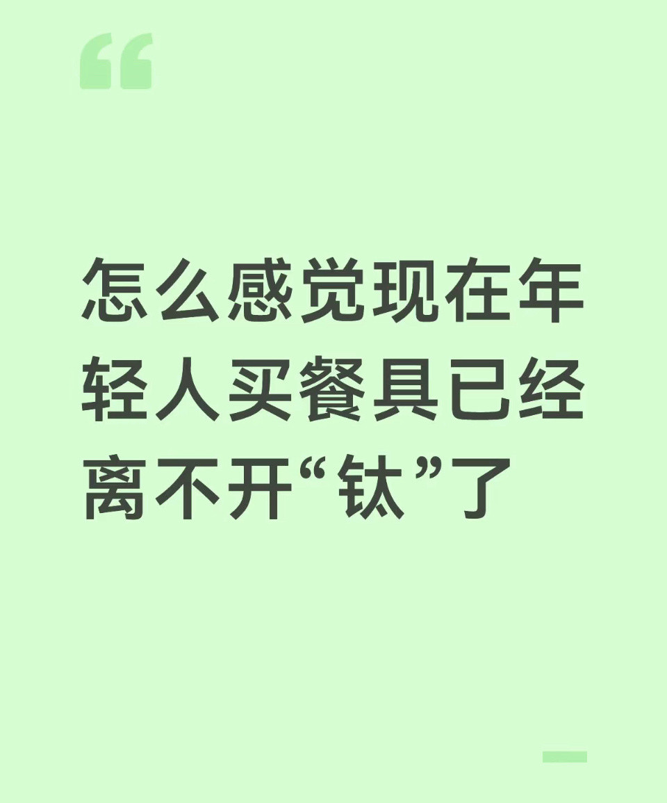 年轻人的厨房怎么全是钛​​​