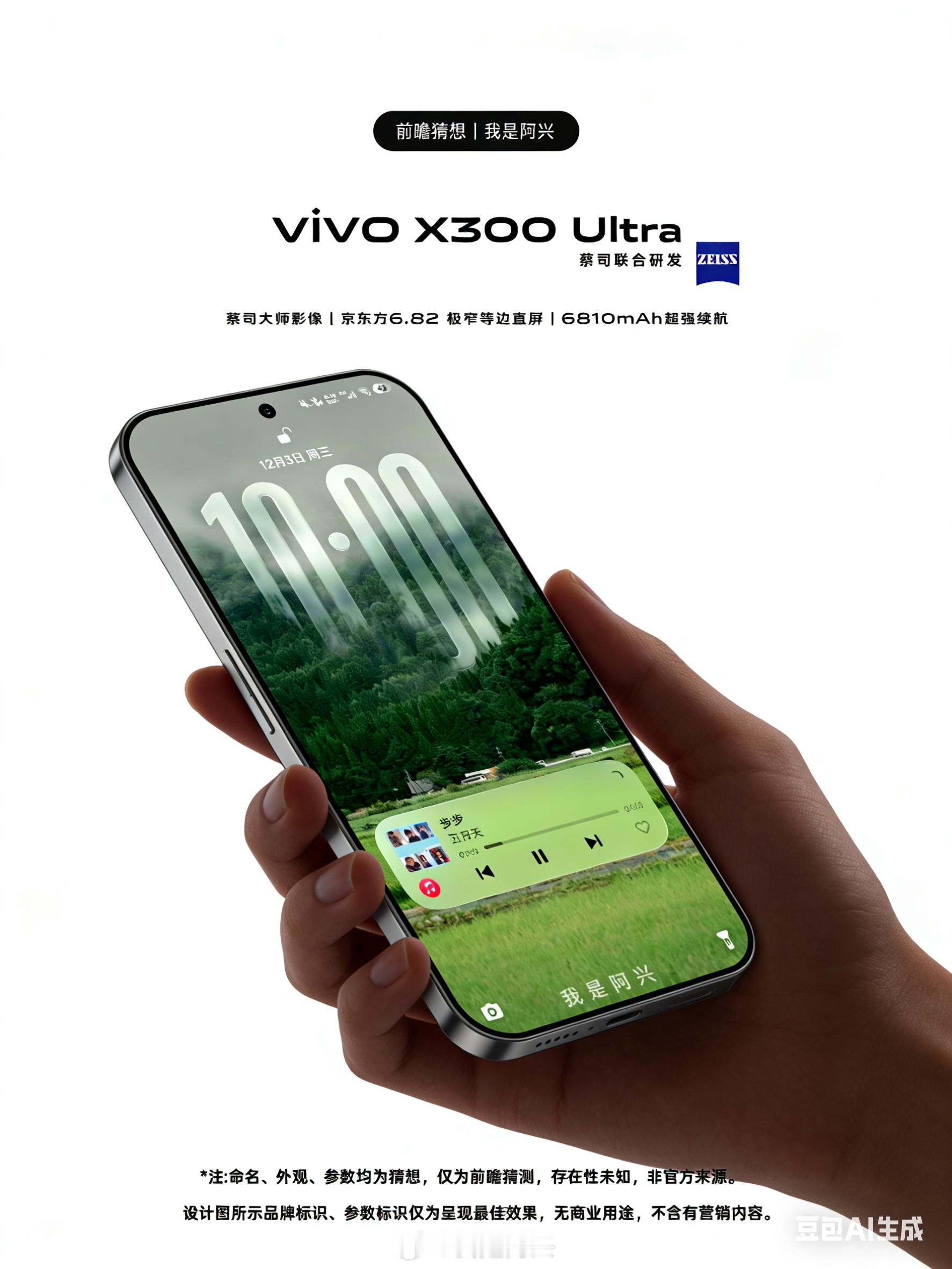 用豆包生成的vivoX300Ultra渲染图。
