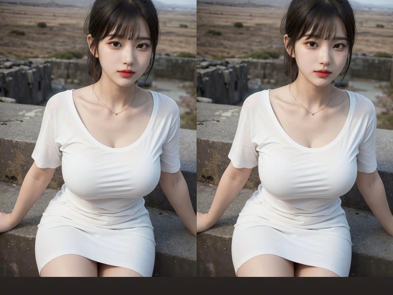 哇塞，漂亮小姐姐轻坐如诗稿那姿态，似微风中静立的花苞绽放着优雅你瞧她