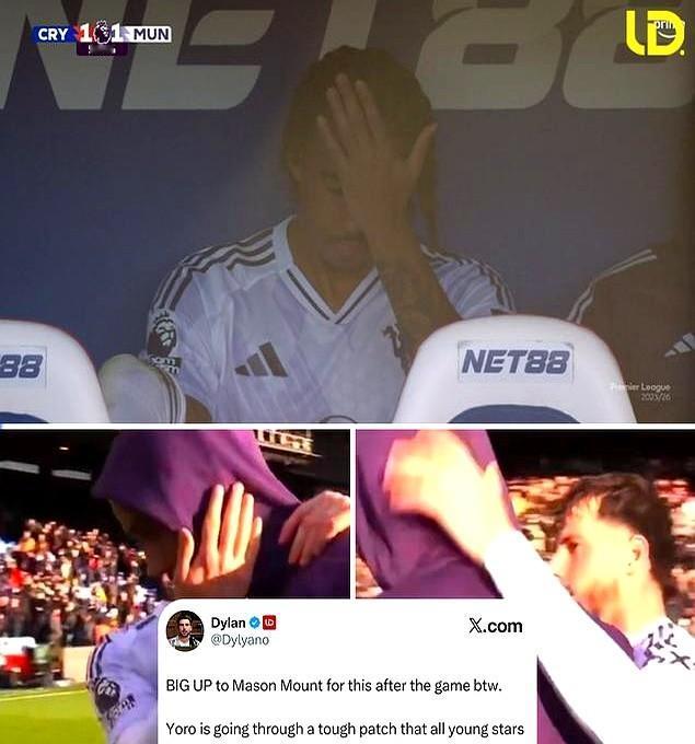 看了曼联2-1赢水晶宫的比赛，真有点替约罗捏把汗。下半场他就被换下去了，整个