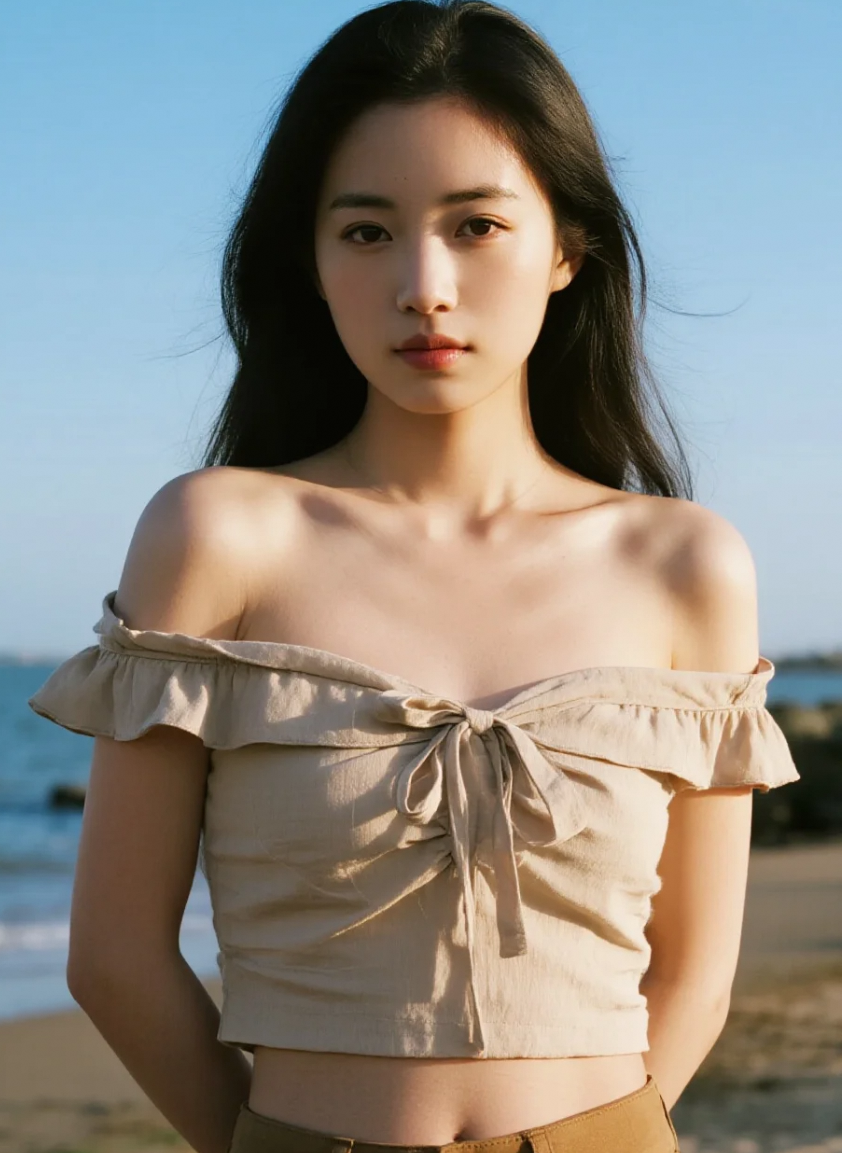 沙滩上的邂逅，美得让人心动