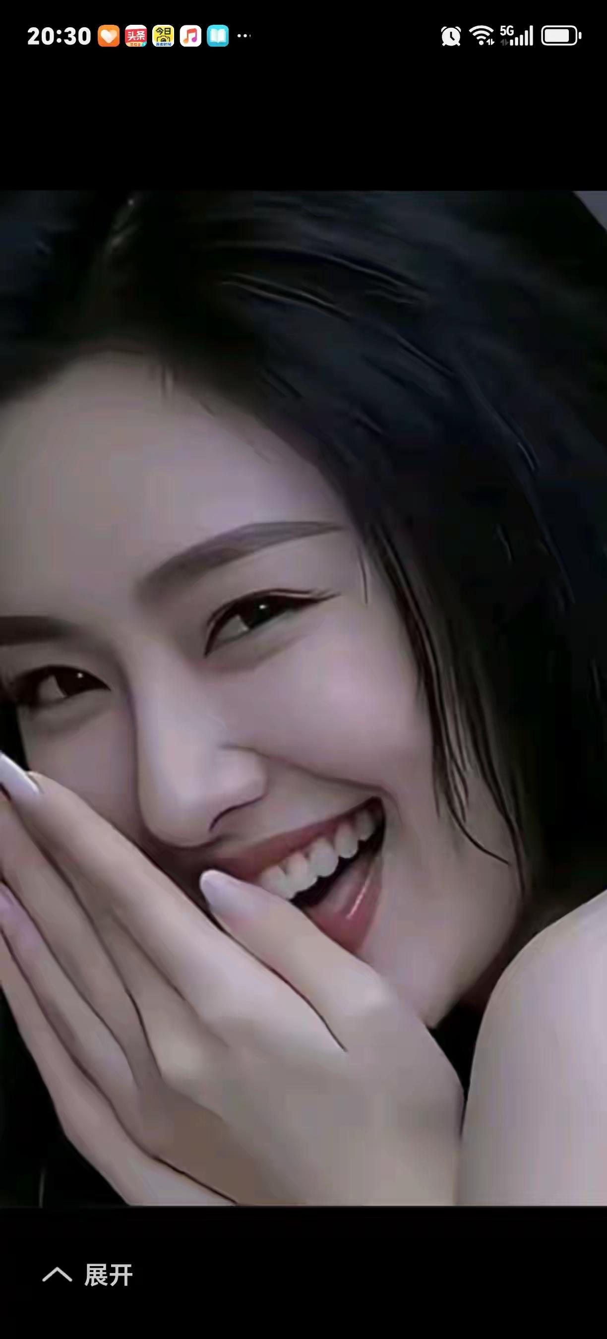 笑靥如花，温柔似水，遇见你是最美的风景。🍒🍎🍀