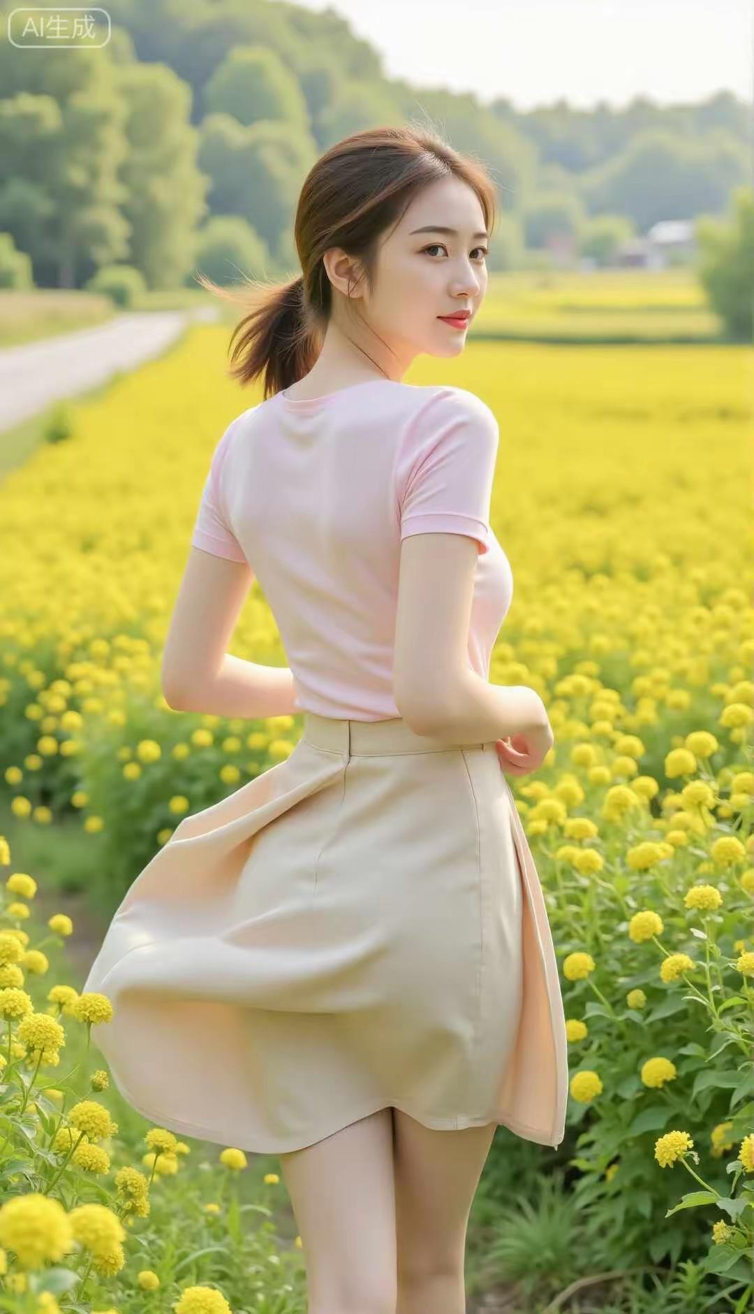 花间人影动，春光满眼来。