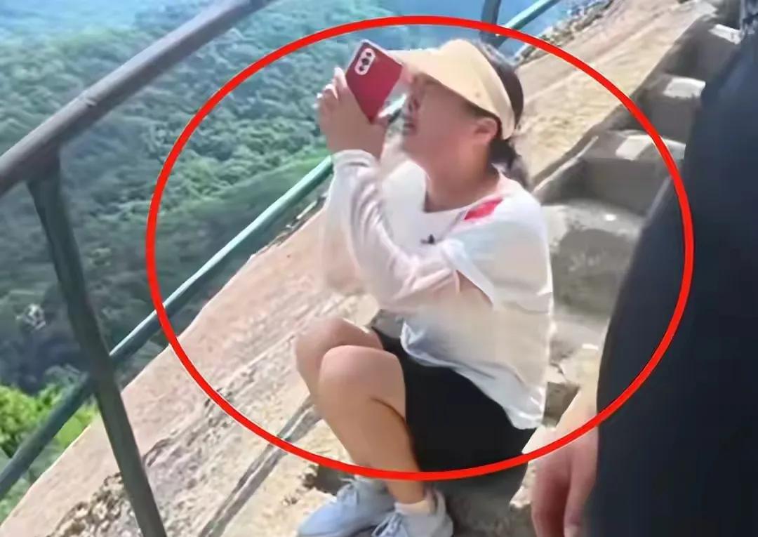 有网友说，这栏杆太矮了确实不安全，应该起诉景点，严查栏杆设计者，没有栏杆可能还不