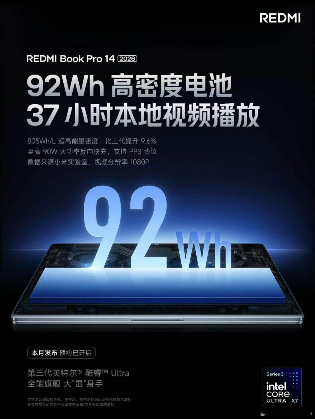 我发现有很多朋友注意到马上发布的redmibookpro142026支持9