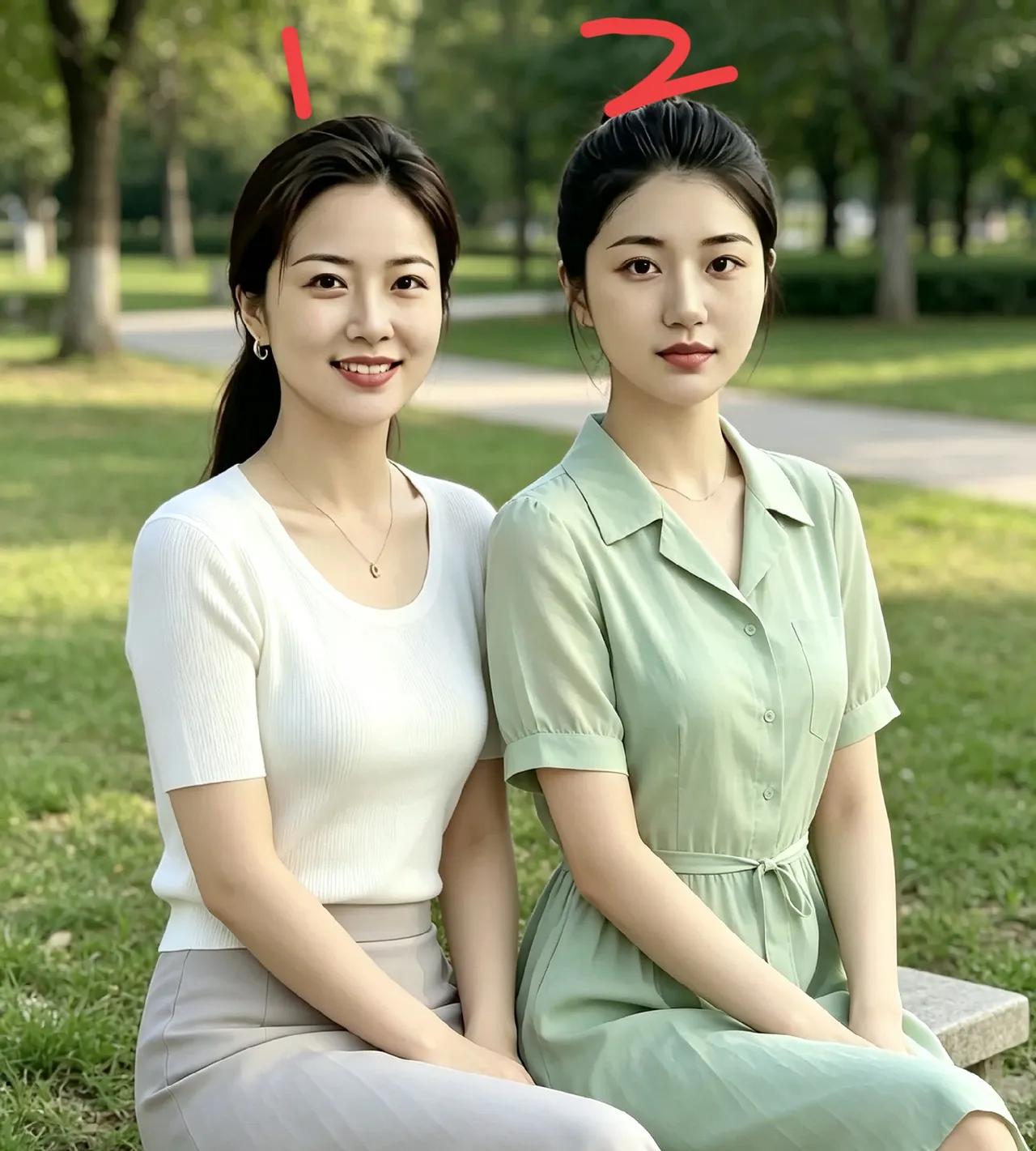 49岁的妈妈风韵犹存，像年画一样美，猜猜几号是妈妈