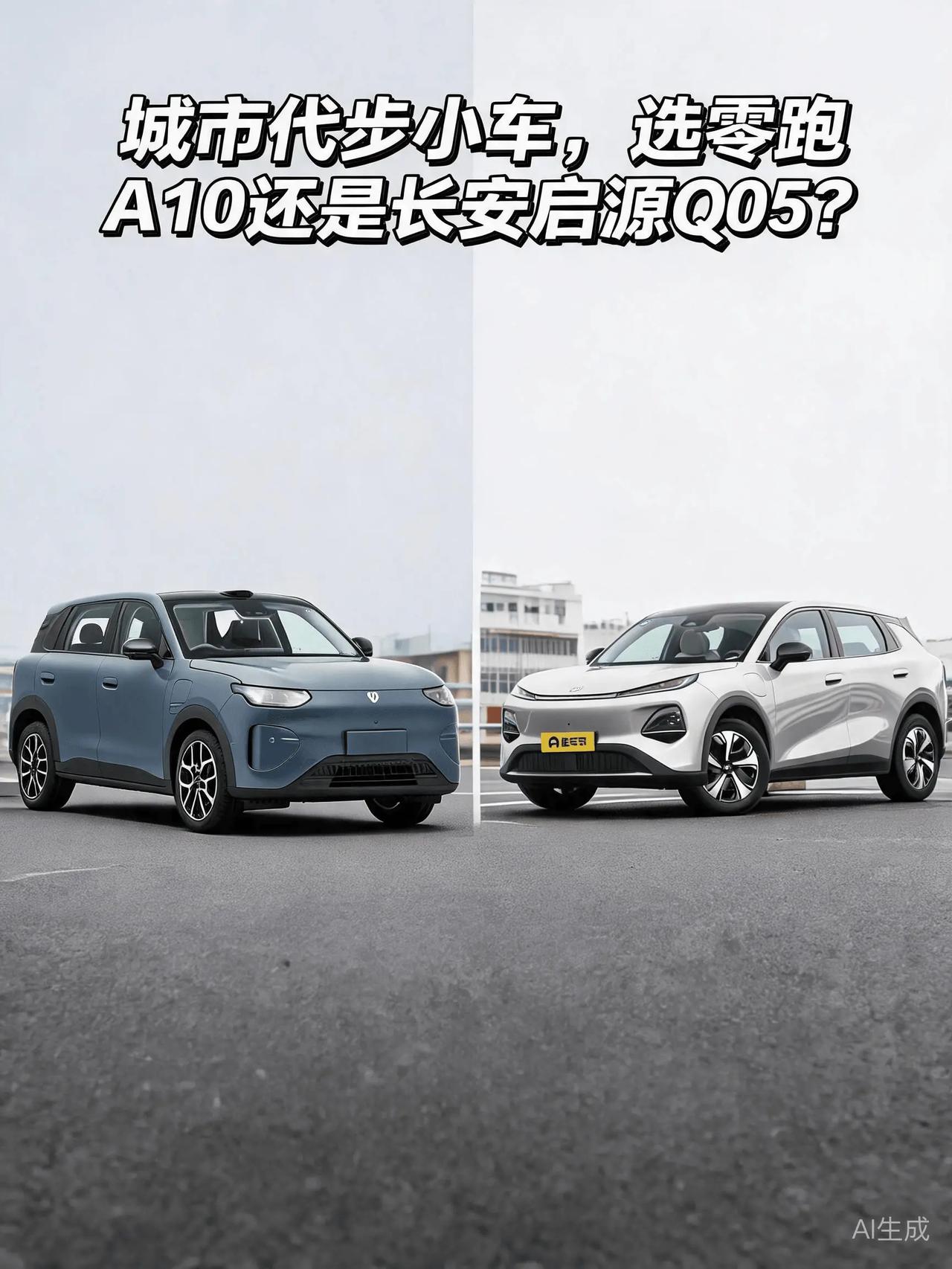 城市代步小车，选零跑A10还是长安启源Q05？把零跑A10和长安启源Q05放一
