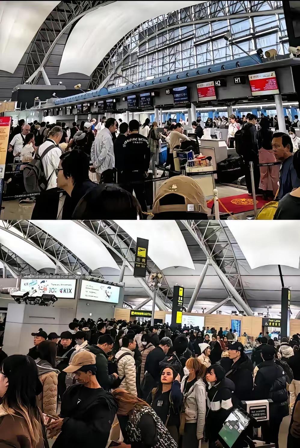 一觉醒来，估计全国人都刷到了！日本关西机场挤到水泄不通，回国机票一票难求，有人排