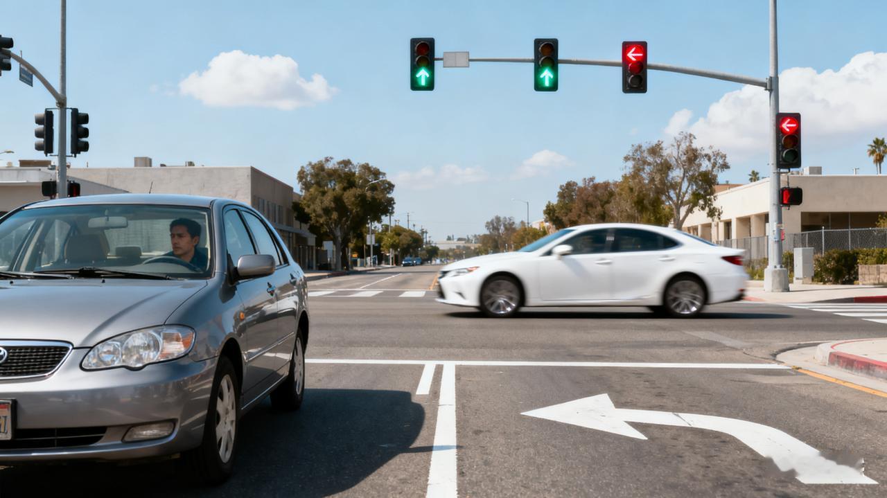 开车牢记的11条马路生存法则:1、左转让直行；2、右转让左转；3、掉头让一切；