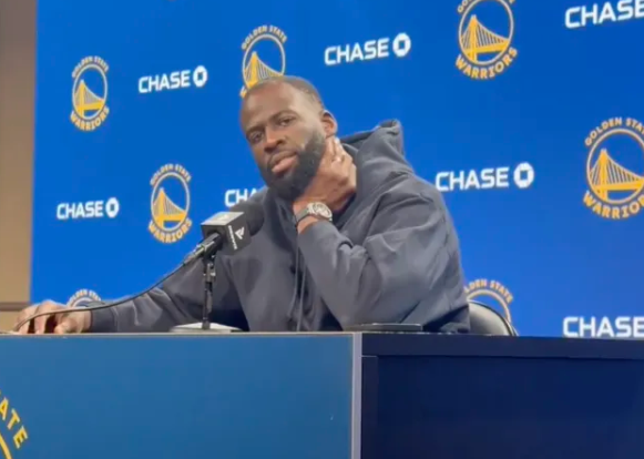 NBA常规赛，勇士击败魔术。赛后勇士球员德雷蒙德-格林接受了记者采访，在谈到自