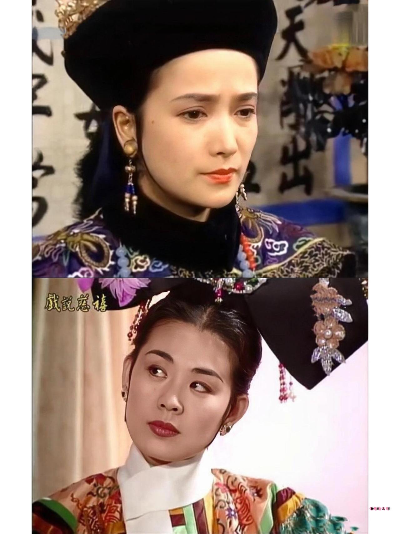 《戏说慈禧》丛珊vs何晴❤这部93版《戏说慈禧》，29岁何晴饰演慈安，