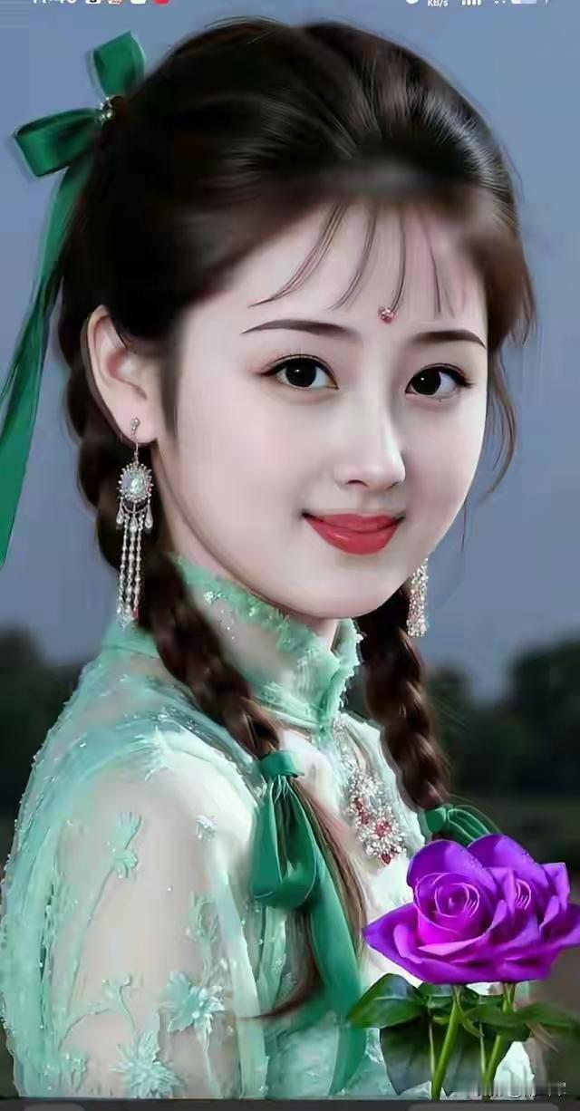 古典美人与玫瑰的完美结合，尽显优雅与浪漫。