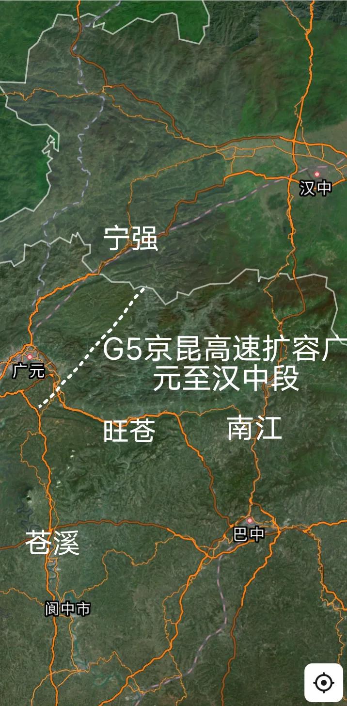 新进展，G5京昆高速广元至汉中段(川陕界)扩容项目控制性工程全长约2.8公里的红