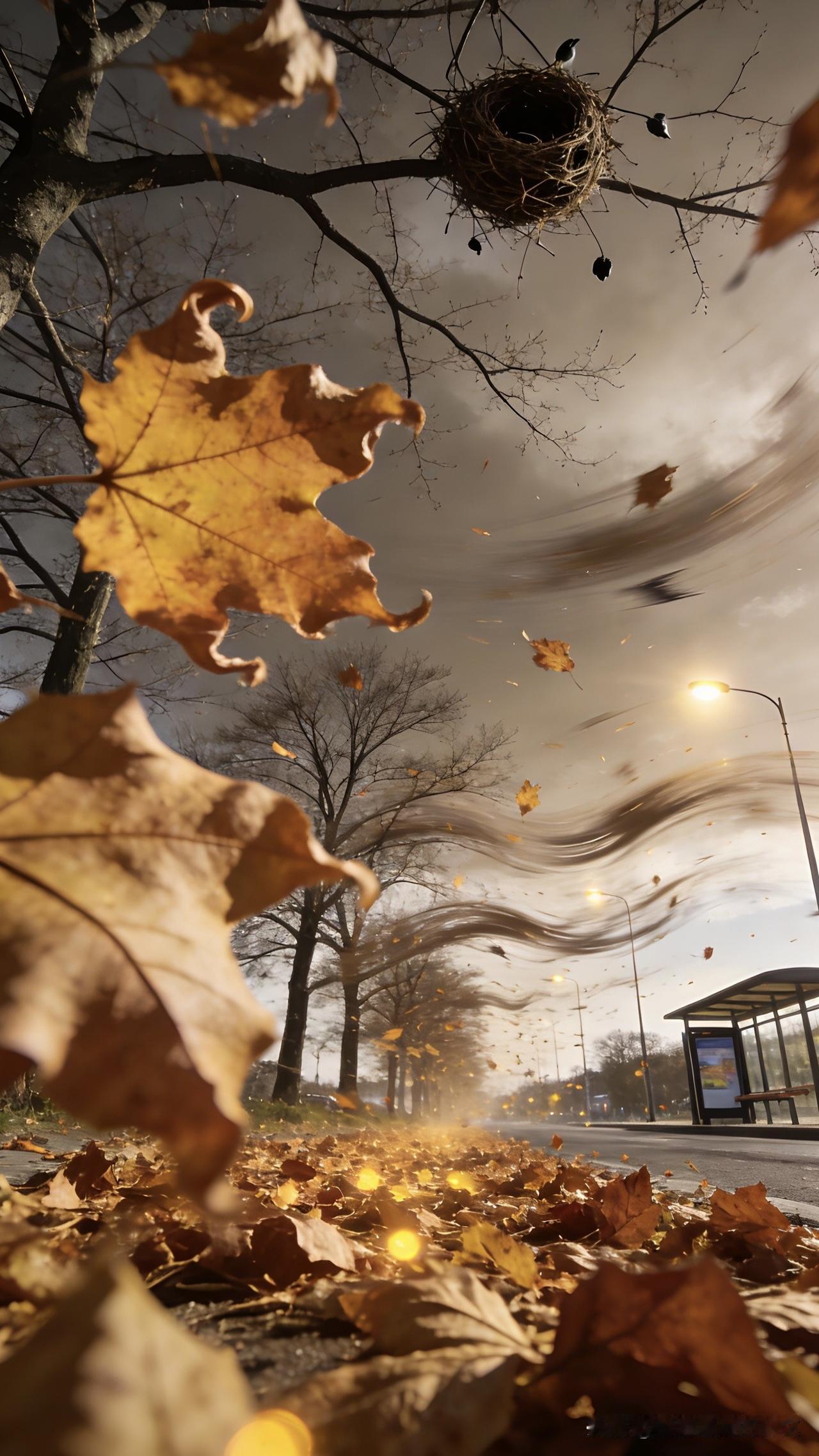 谁不是在寒风卷着落叶时，忽然就想起那些没来得及说再见的过往？风刮得紧，落叶打