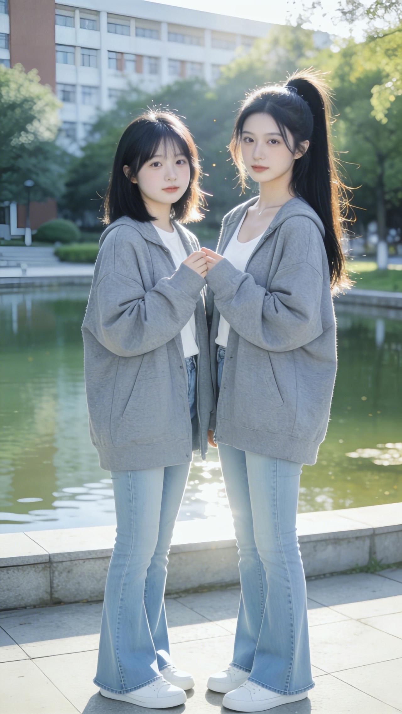 漂亮女孩校园风甜妹校园生活