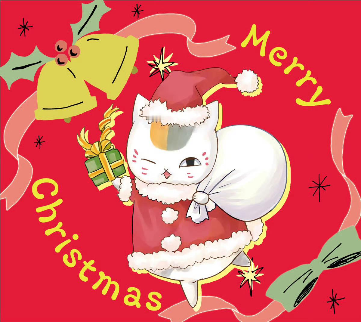 夏目友人帐2025圣诞贺图公开🎄猫咪老师真的好可爱！！