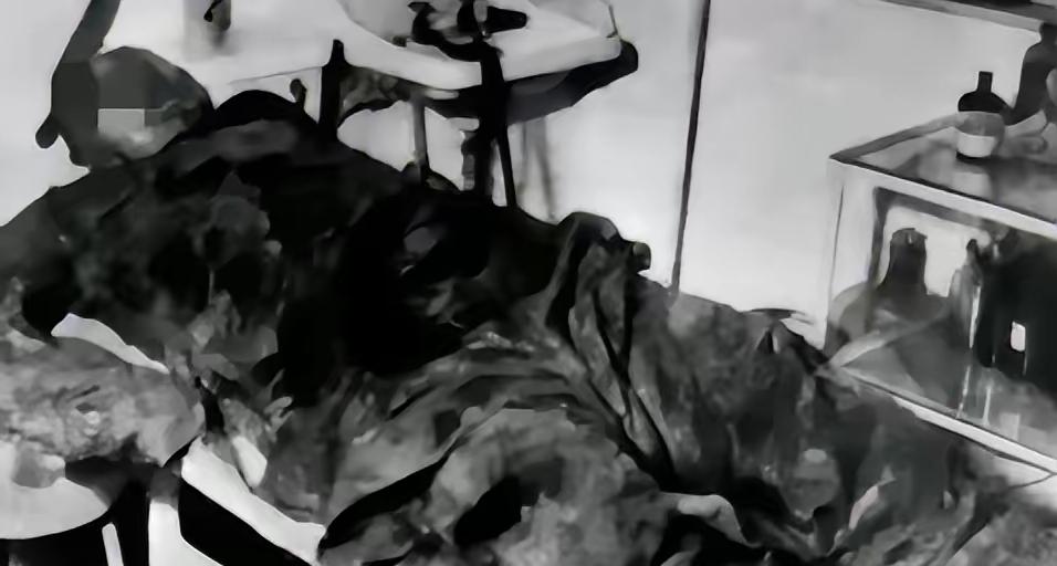 1949年，上海，被反动派残杀后的李白烈士遗体，此时的李白早已被折磨得不成样子了