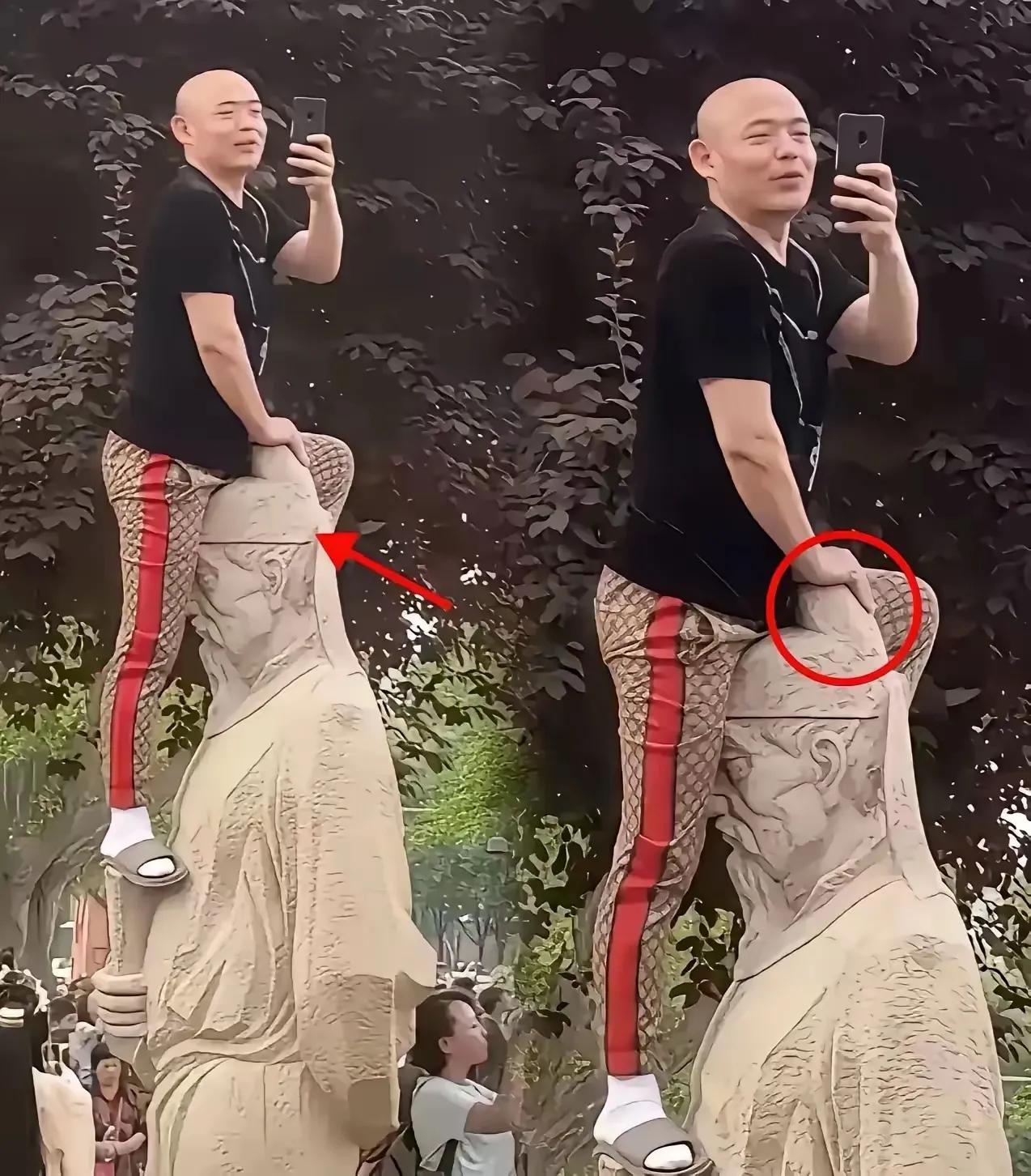 “光头哥火了”！2025年5月12日的西安大雁塔喷泉广场，这位光头哥火了！只见他