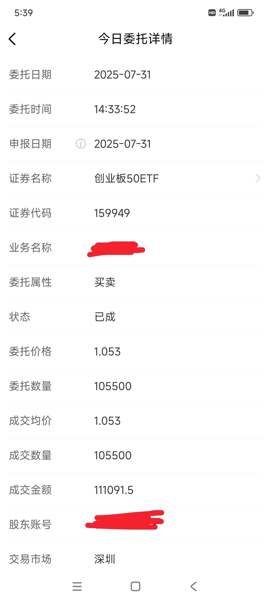今天卖出创业板50，继续腾出仓位。