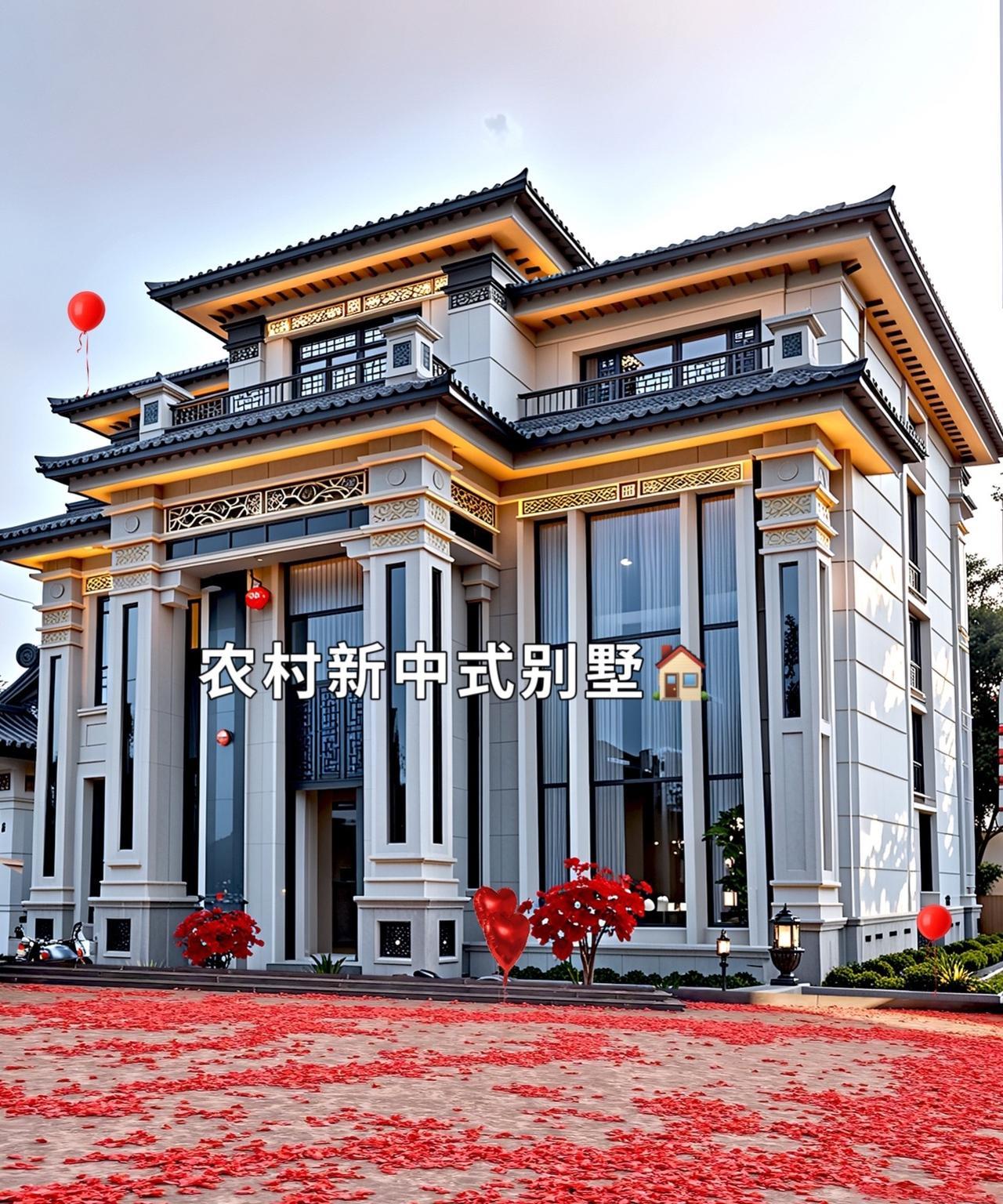 农村新中式别墅！#建房说