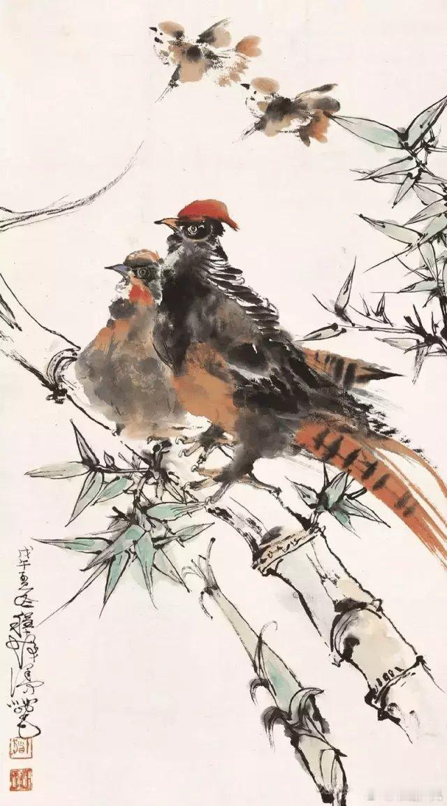 程十发花鸟画。程十发（1921年4月10日－2007年7月18日），籍贯上海市金