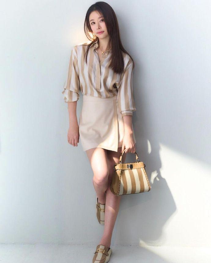 林心如，精致的时尚穿搭。