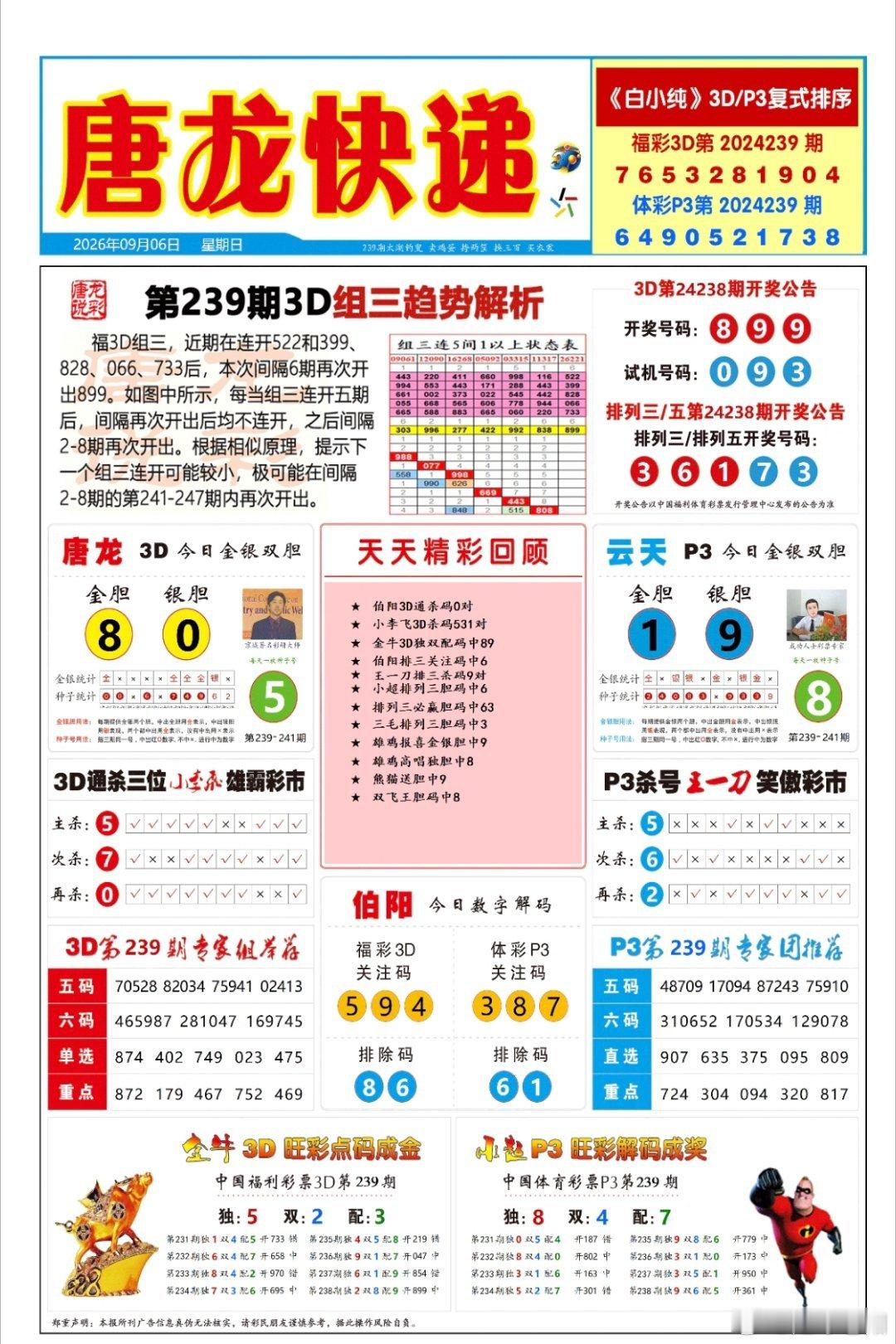 239期排三六码直选定位【432中1040】百位024568