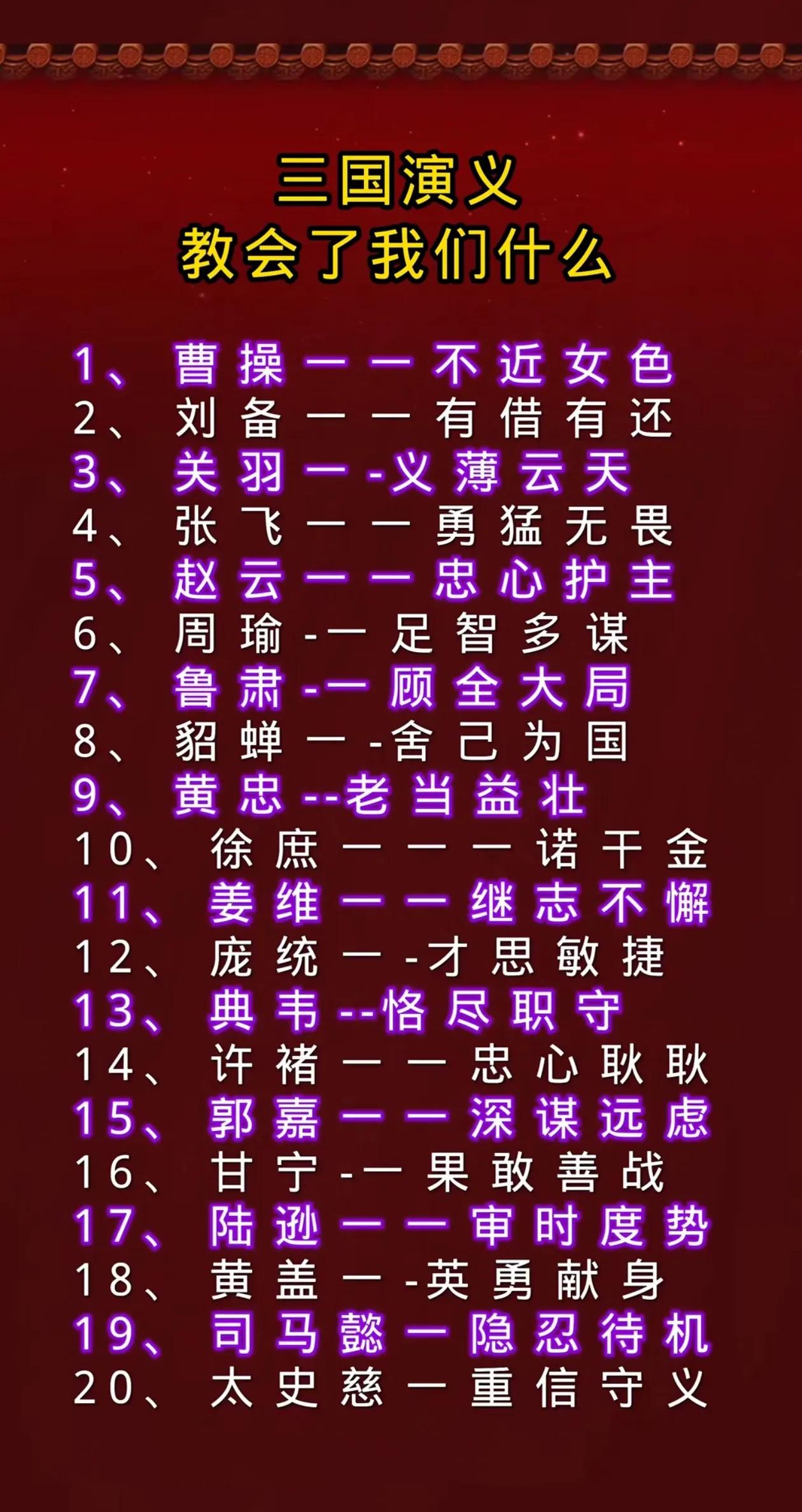 《三国演义》中的主要角色教会了我们什么