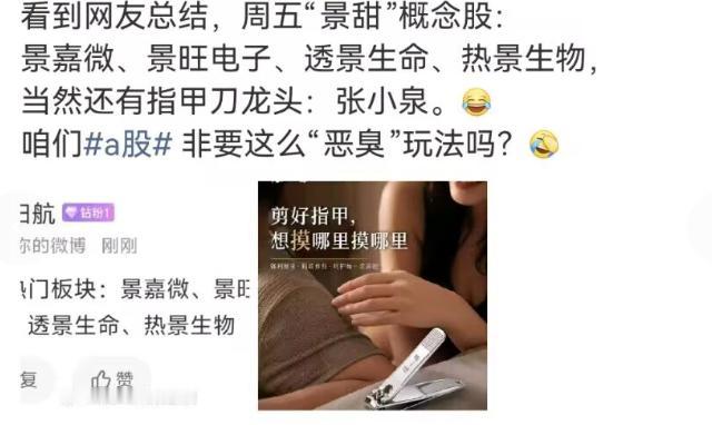 张小泉大涨开盘大涨11个点，原来是指甲刀概念大A真的是太搞笑了，昨天因为孙宇晨